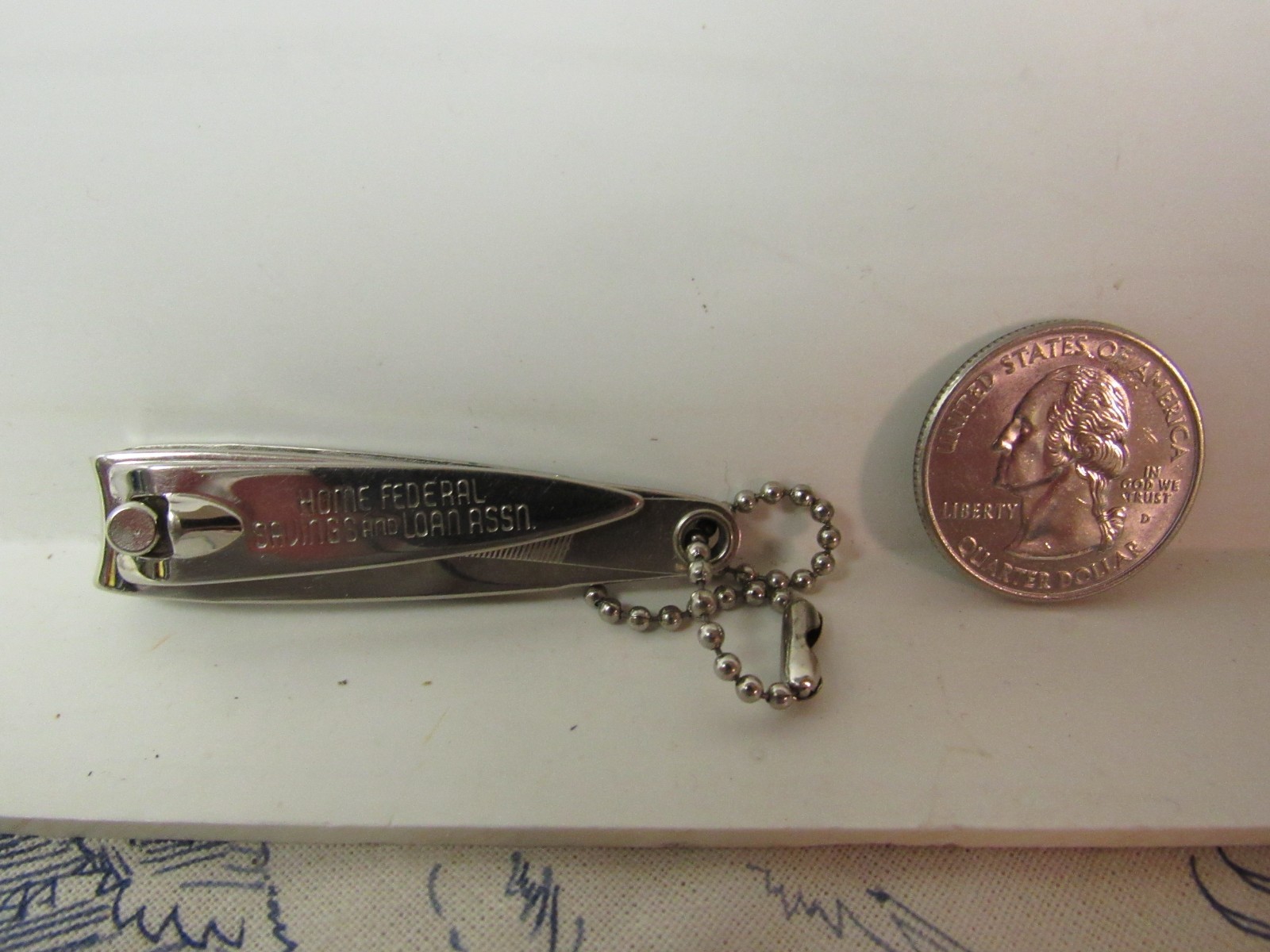 Vtg. Promotional Home Federal Savings & Loan Association Finger Nail Clipper