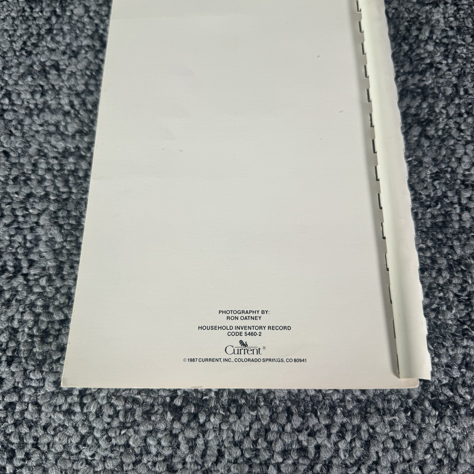 Vintage Household Inventory Record Ledger W/ Photo Pockets Current Inc. 1987
