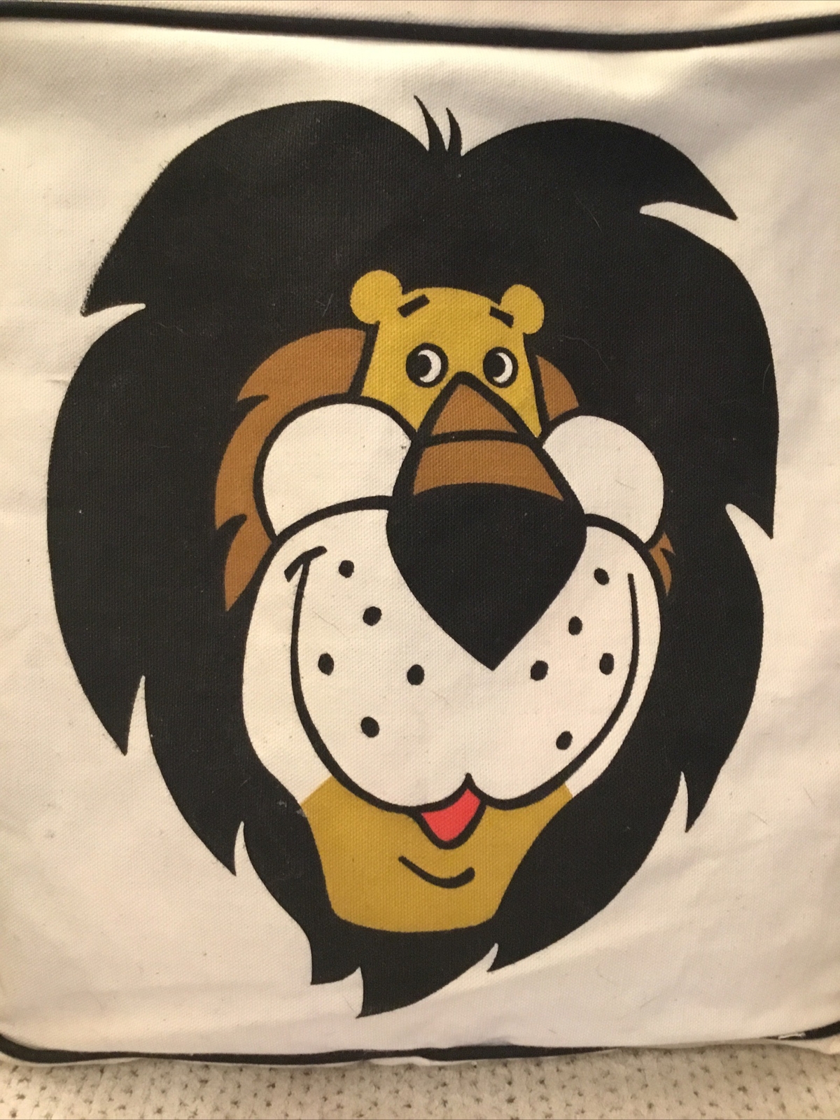 RARE VTG Canvas Back Pack Book Bag Hubert The Lion MCM Bank Promo
