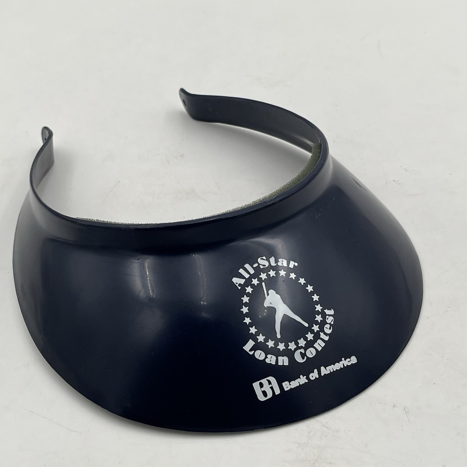 Vintage Visor Bank of AMERICA All Star Loan Contest Black Plastic Advertising