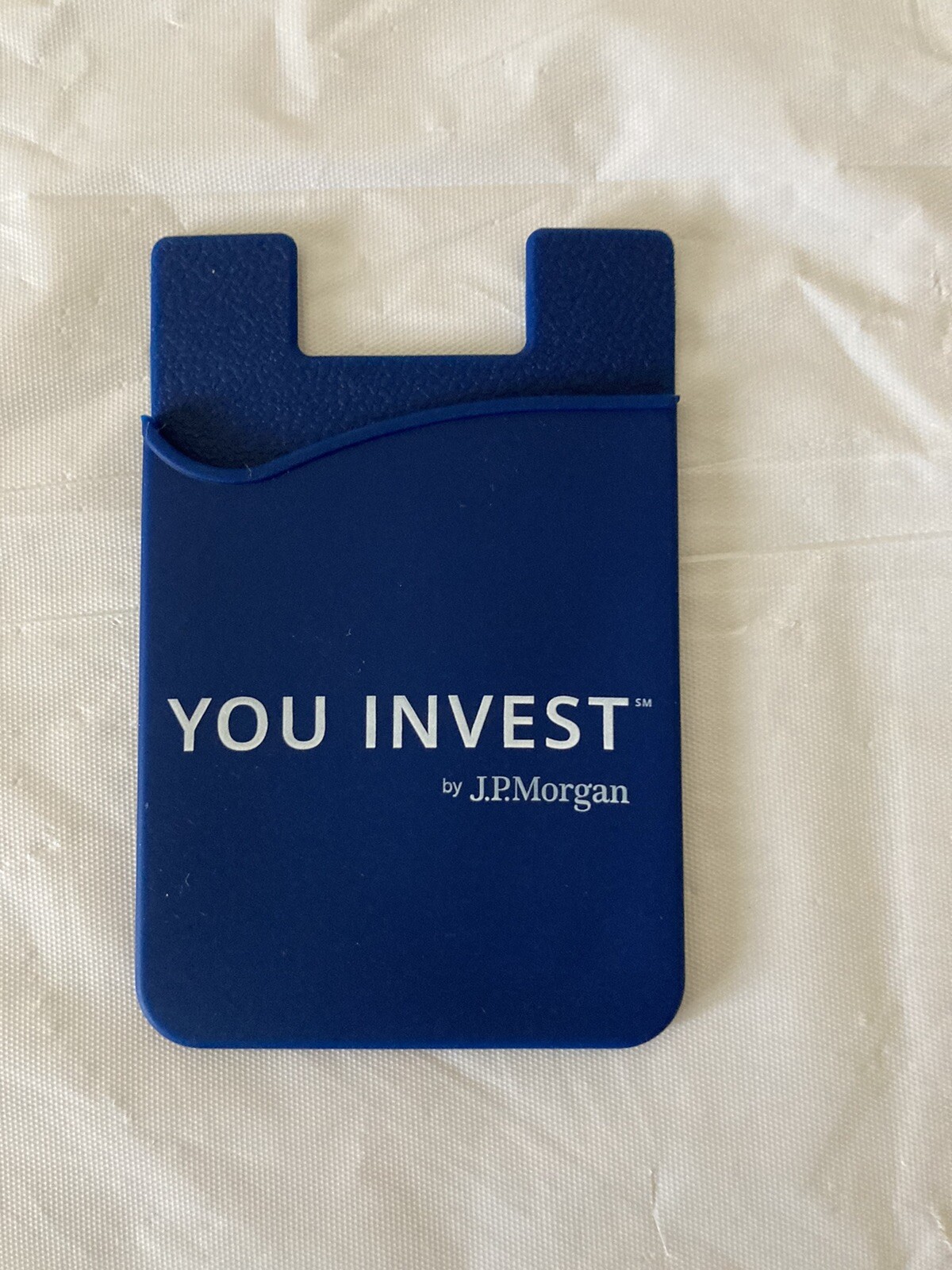 New Blue JP MORGAN Collectible Silicone Smartphone Adhesive Cardholder