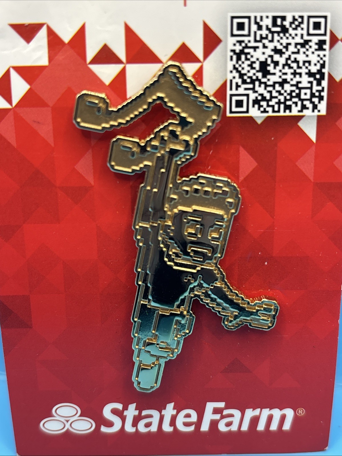 2023 State Farm Jake’s Arcade Challenge 2.5″ TwitchCon Lapel Pin – New on Card
