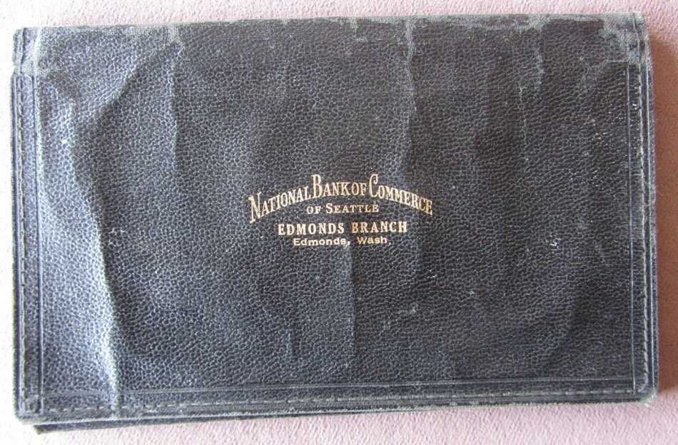 Vintage National Bank of Commerce of Seattle EDMONDS Branch WA Checkbook Wallet