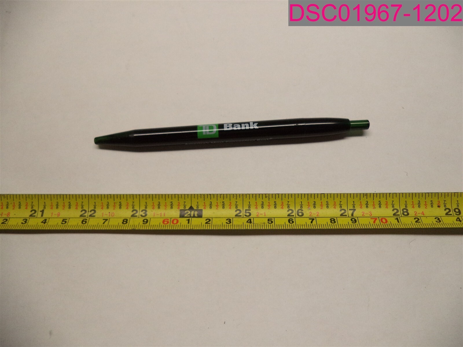 QTY=500; TD BANK Dark Green Semi Translucent Pen Push Button Logo Pen Black Ink
