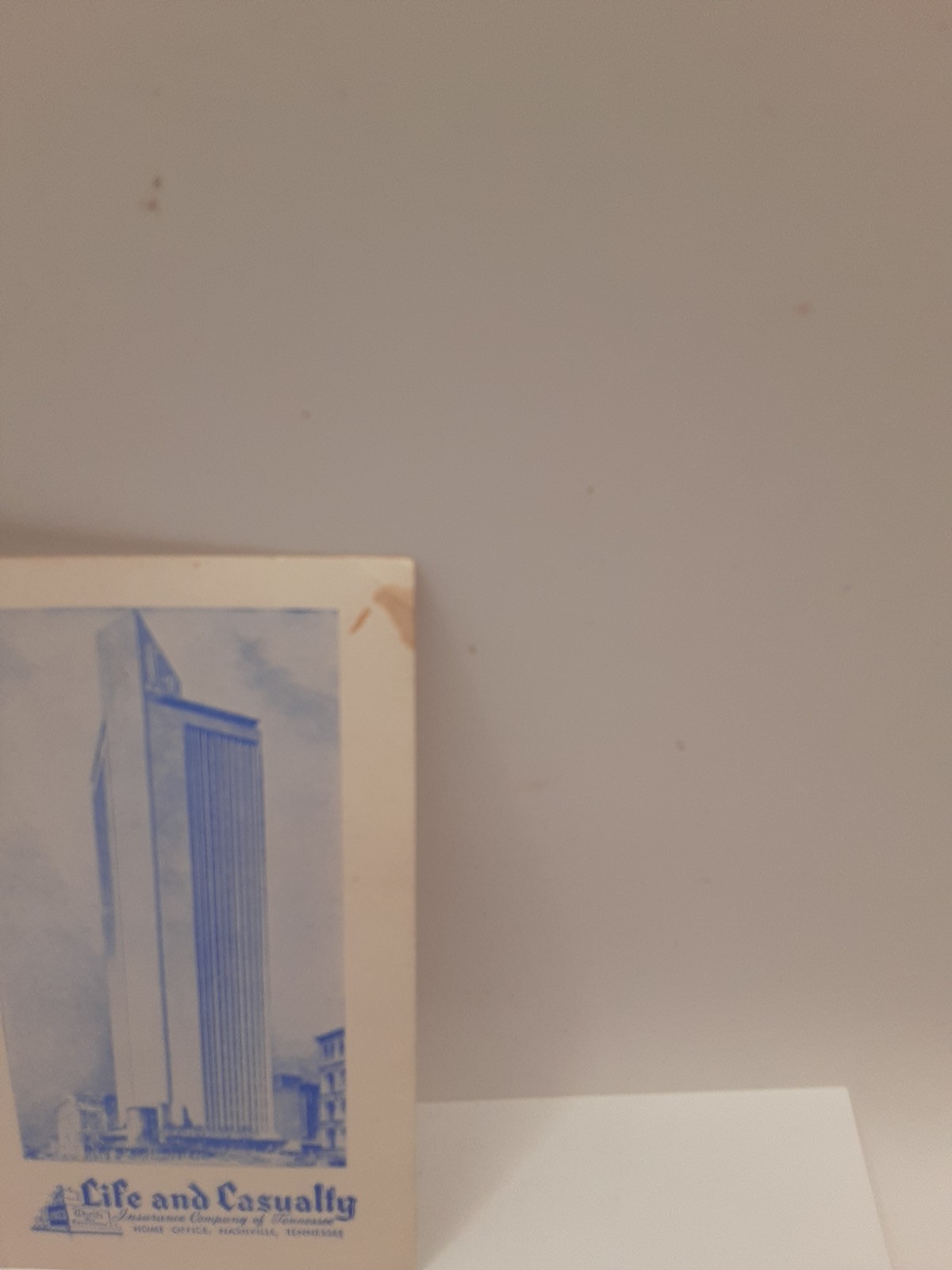 Vintage LIFE AND CASUALTY INSURANCE Sewing Needles L&C Building Advertising