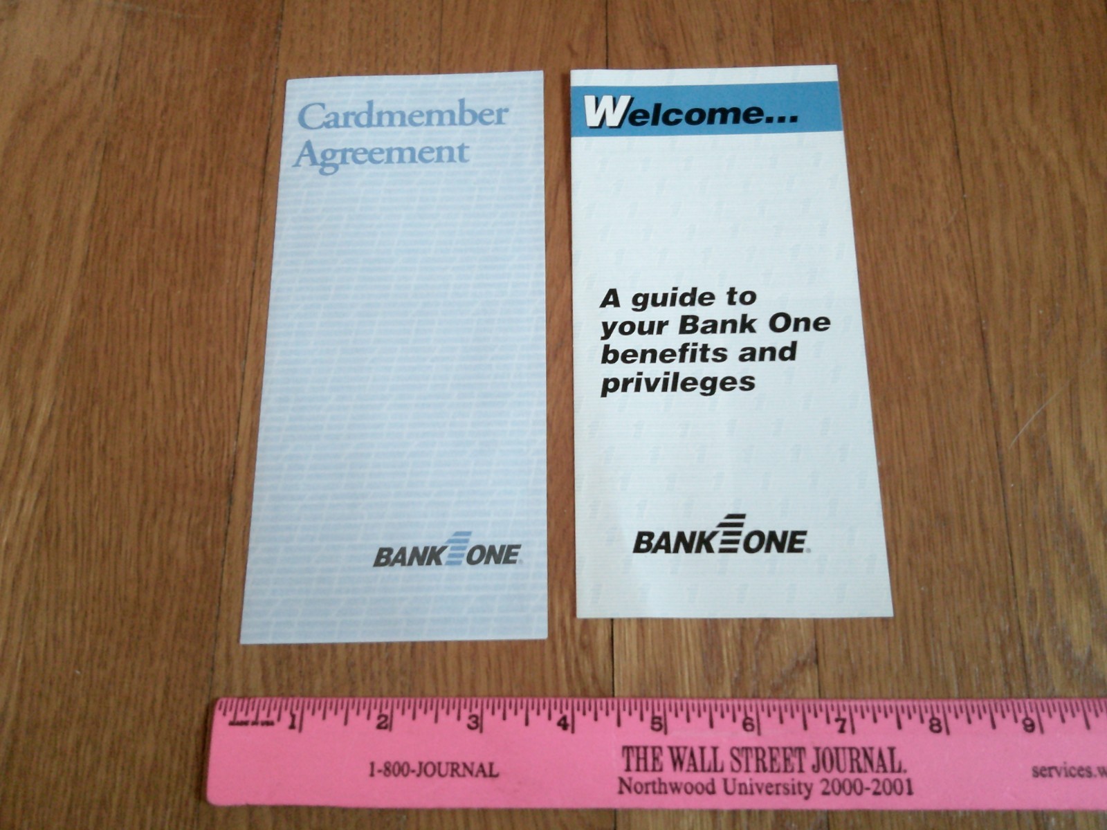 1990’s Bank One Brochures Agreement Benefits Info Collectible