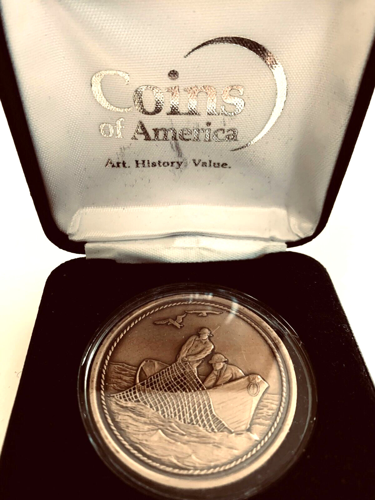 SEAMEN’S BANK 150 YEARS 1851-2001 COMMEMORATIVE COIN MEDALLION IN BOX