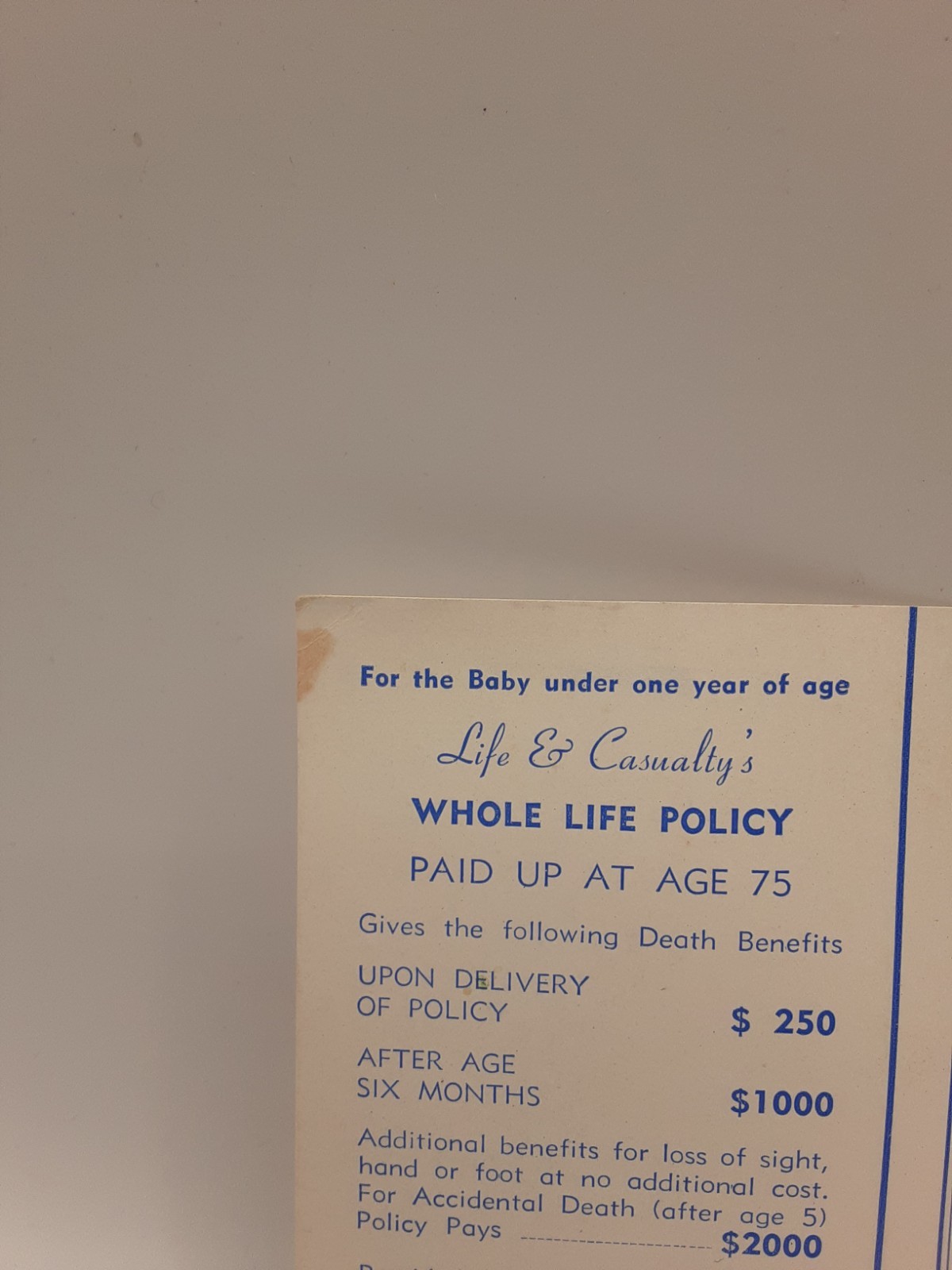 Vintage LIFE AND CASUALTY INSURANCE Sewing Needles L&C Building Advertising