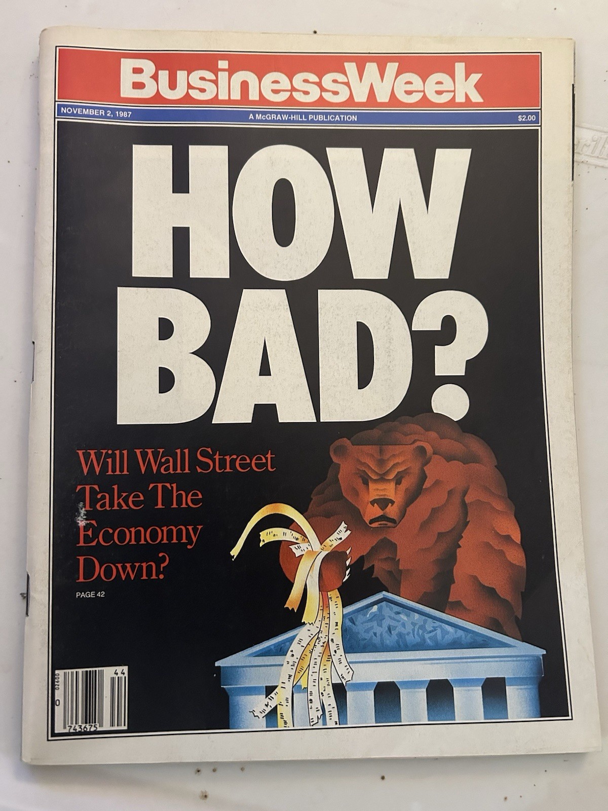 Market Crash 11/2/87. Business Week