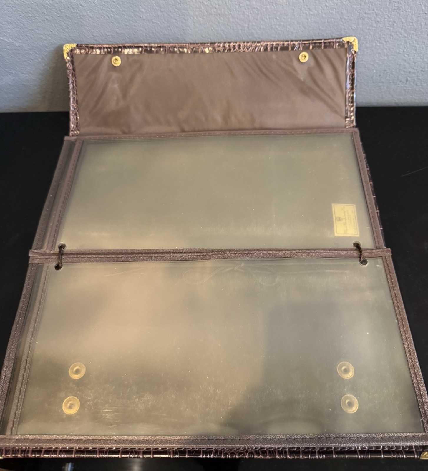 NEW VTG State Farm Vinyl Alligator Style Organizer Folio Document Clutch Retro