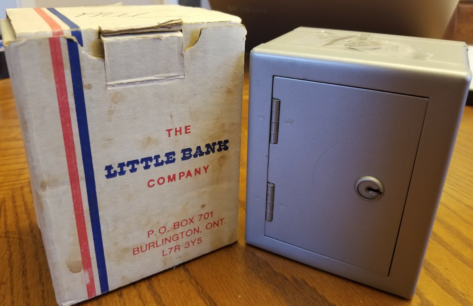 Vintage Promotional Mini Bank From The Little Bank Company Ontario Canada