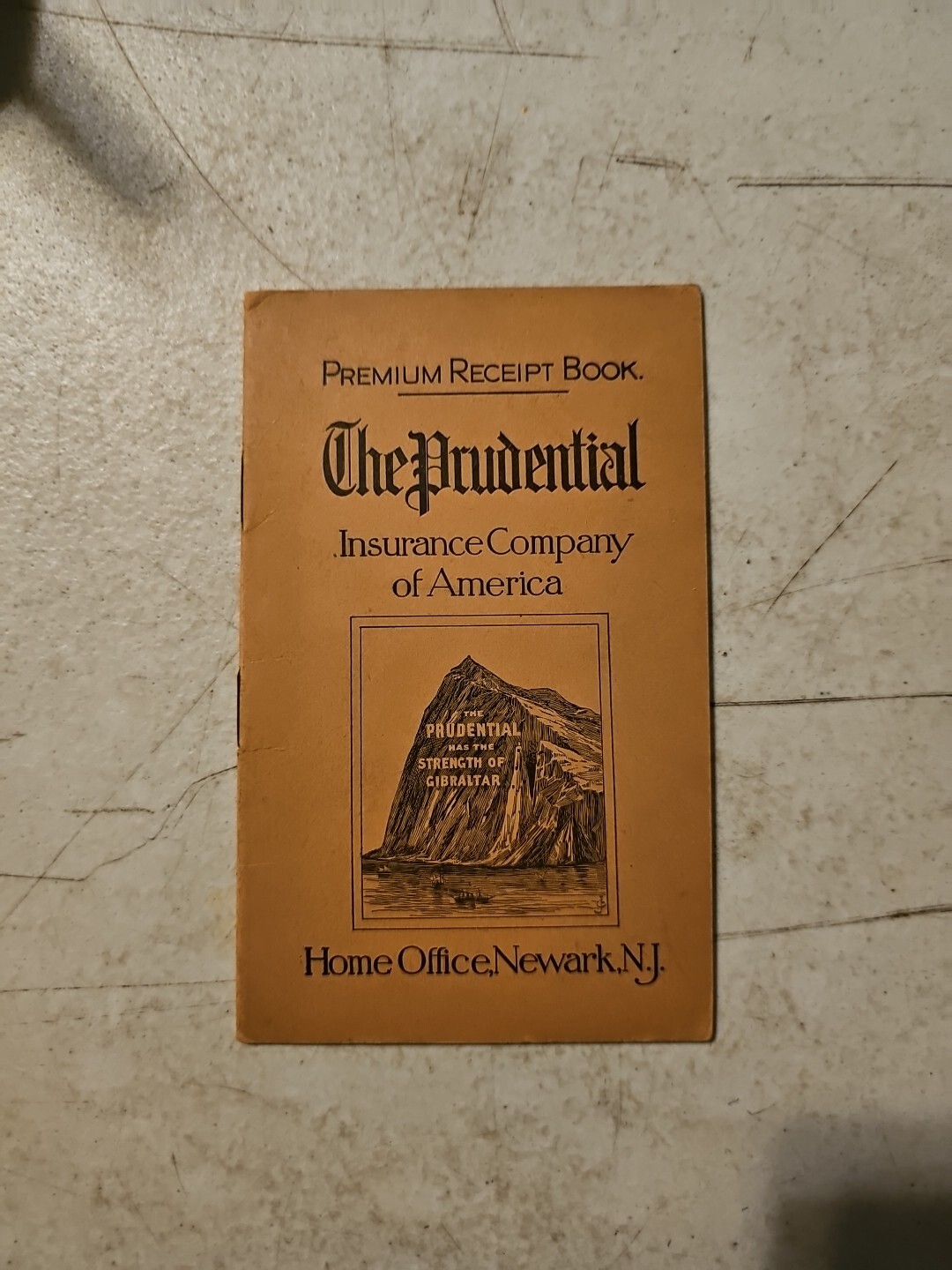 1900-1903 PREMIUM RECEIPT BOOK Prudential Insurance Co of America