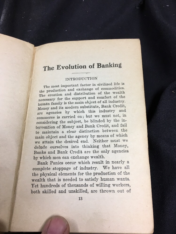 ANTIQUE 1915 The Evolution Of Banking , Robert H ,Howe