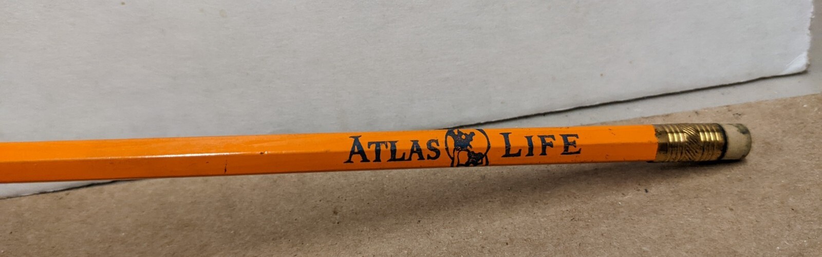 Vintage Atlas Life Insurance Co Strength To Carry Any Load Pencil Old Line Legal