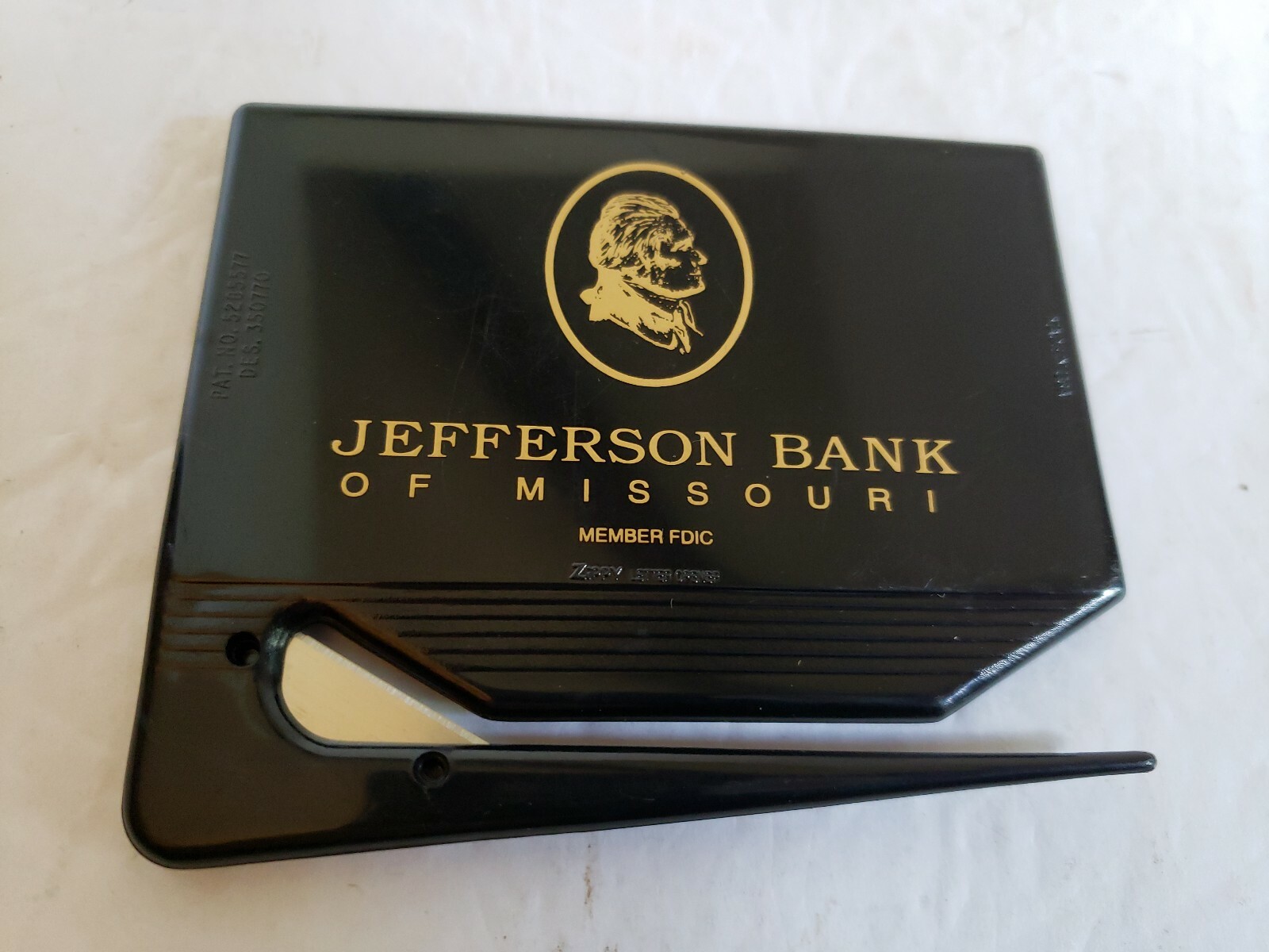 Jefferson Bank of Missouri Advertising Plastic Letter Opener