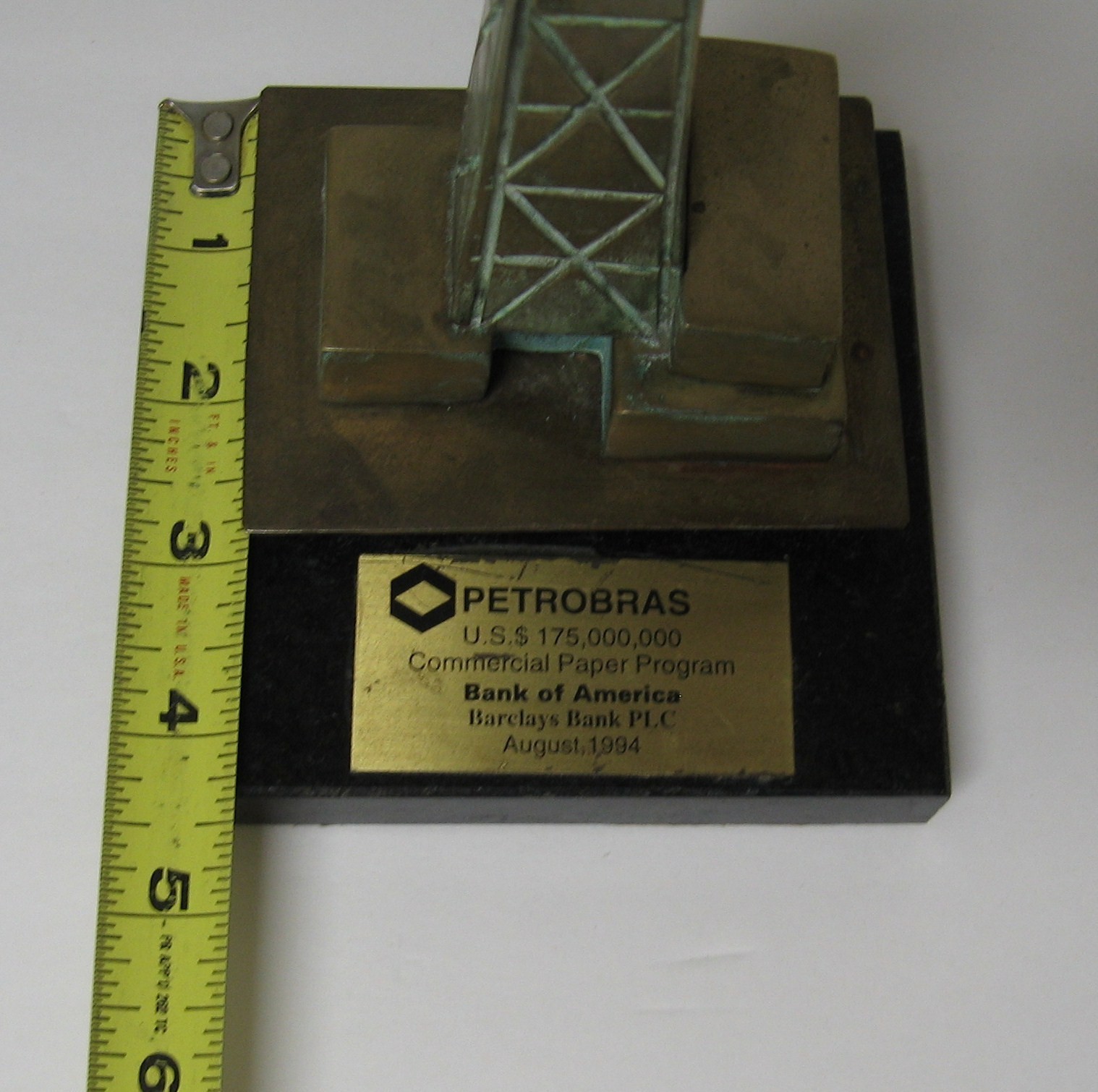 1994 Barclays Latin America, Bank of America CEO, Award Trophy Petobras/Palermo