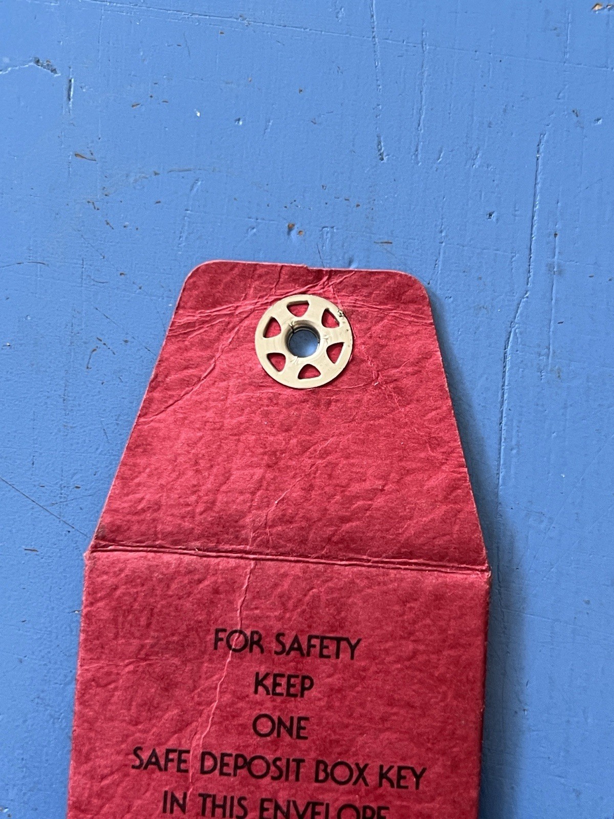 Small Vintage Red Safe Deposit Key Envelope, InterFirst Bank