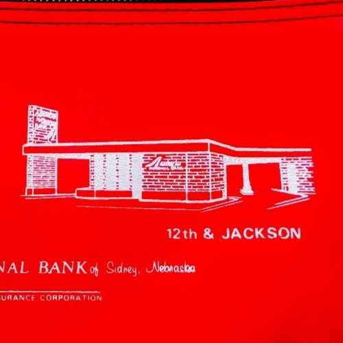 Sidney Nebraska American National Bank Vintage old Bank Cash Money deposit Bag