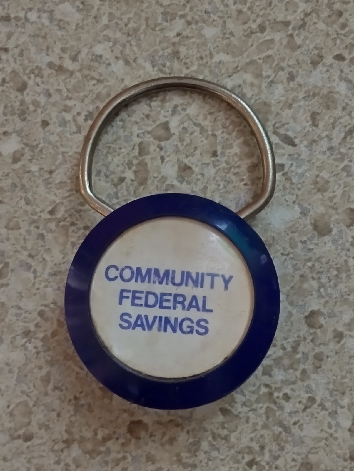 Vintage COMMUNITY FEDERAL SAVINGS BANK Keychain Double Sided With Logo