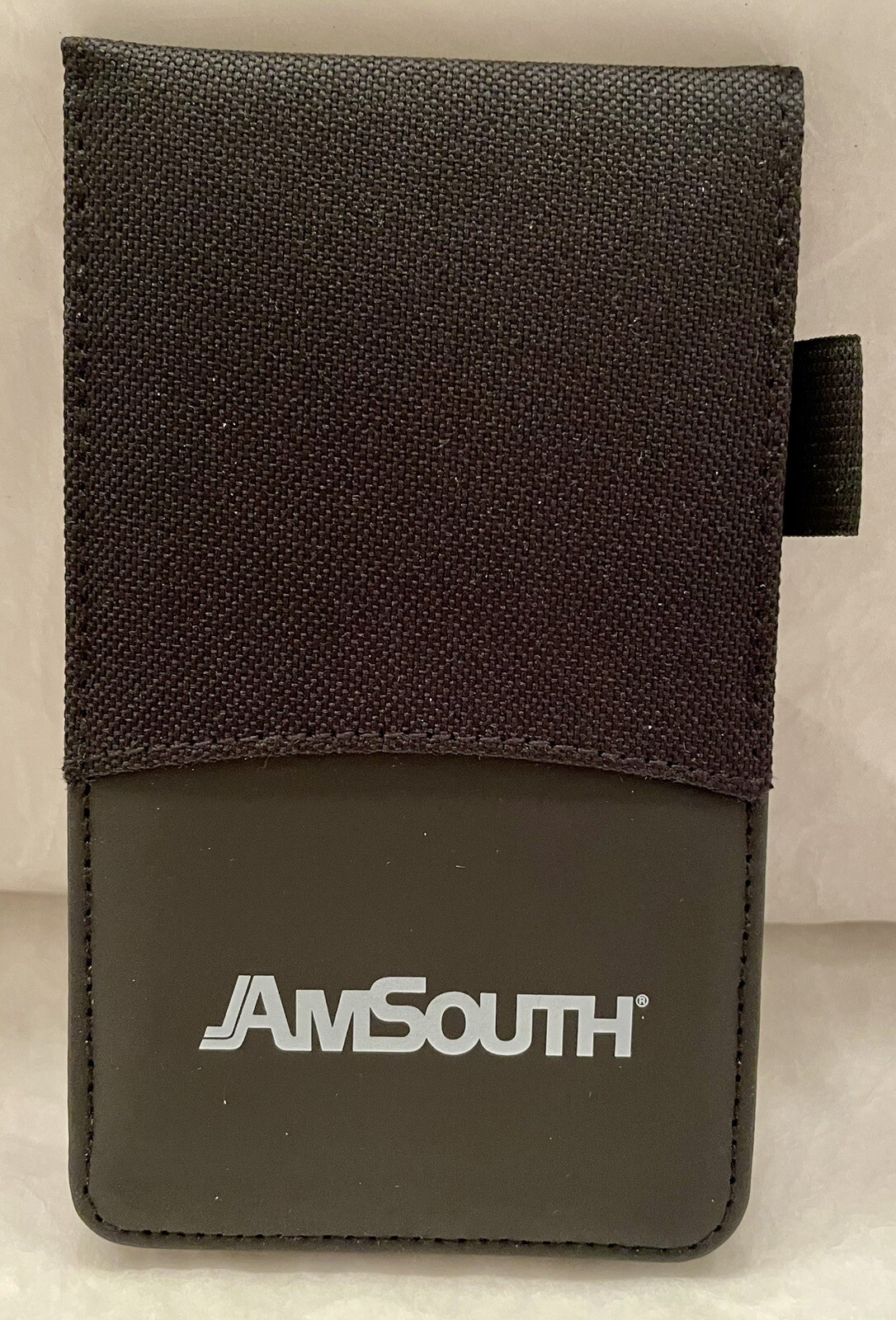 VTG AMSOUTH BANK BLACK POCKET NOTEBOOK: CALCULATOR W/ MEMO NOTE PAD NEW NOS