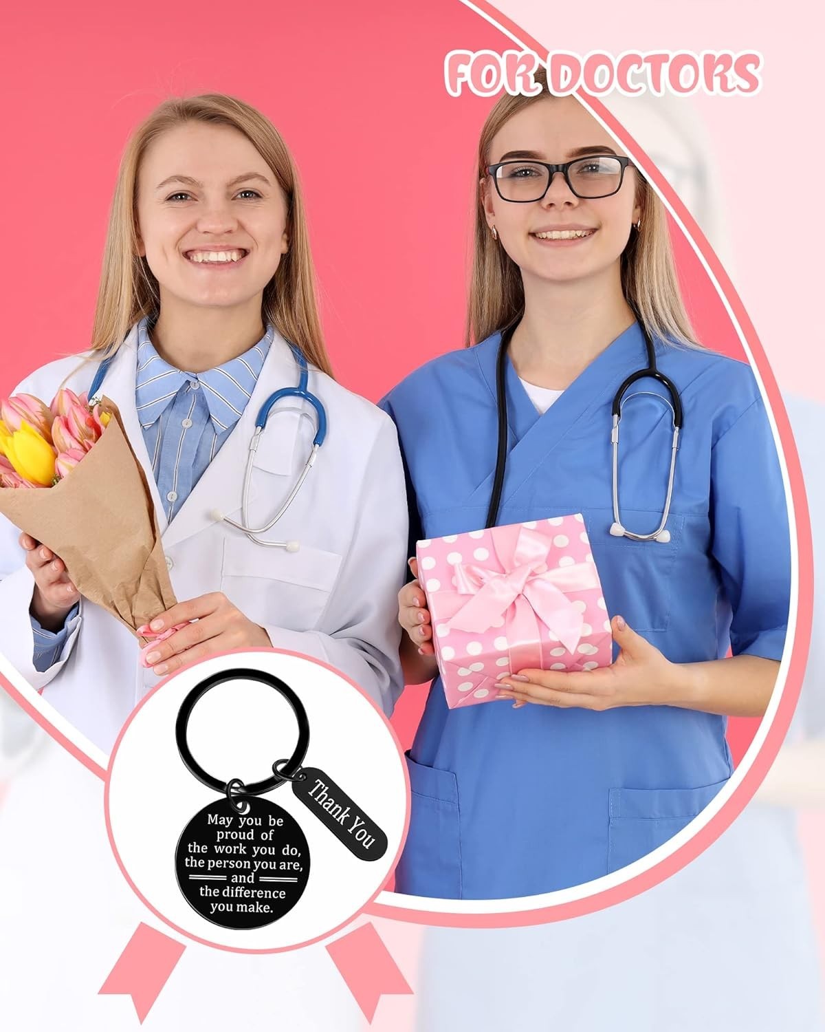 300 Bulk Employee Appreciation Gifts: Keychains & Cards for Coworkers & Teachers