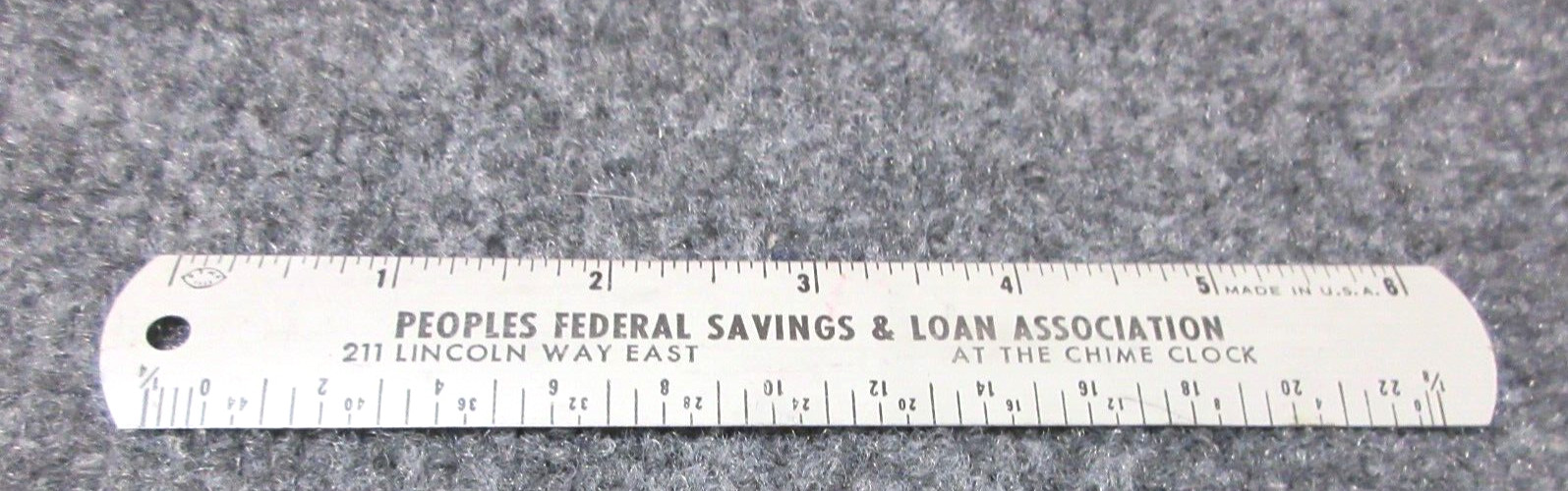 Canton Ohio Peoples Federal Savings n Loan ruler made n USA ! 47