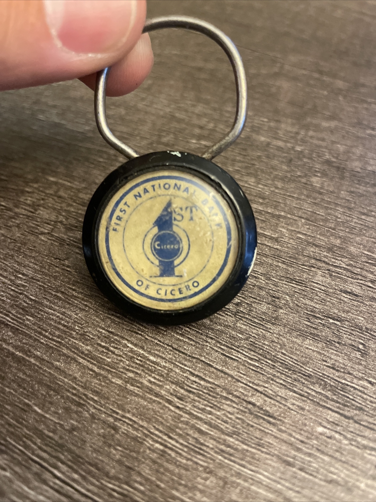 Vintage First National Bank Of Cicero 50th Anniversary Keychain
