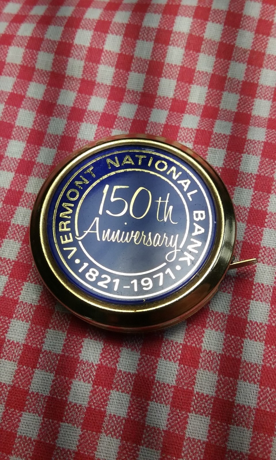 1971 Vermont National Bank 150th Anniversary Advertising Tape Measure