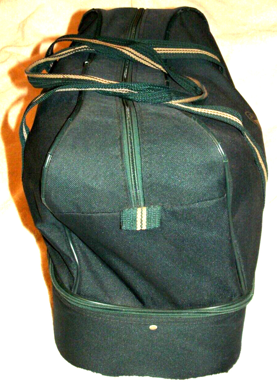 RARE Vintage Nedbank Bank South Africa Two Compartment Carrying Bag Green Canvas