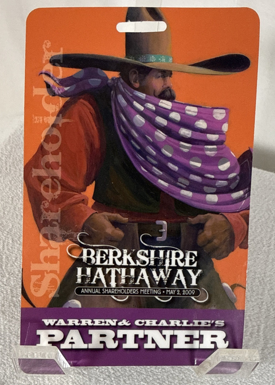 Berkshire Hathaway 2009 Shareholder Meeting Ticket / Badge.