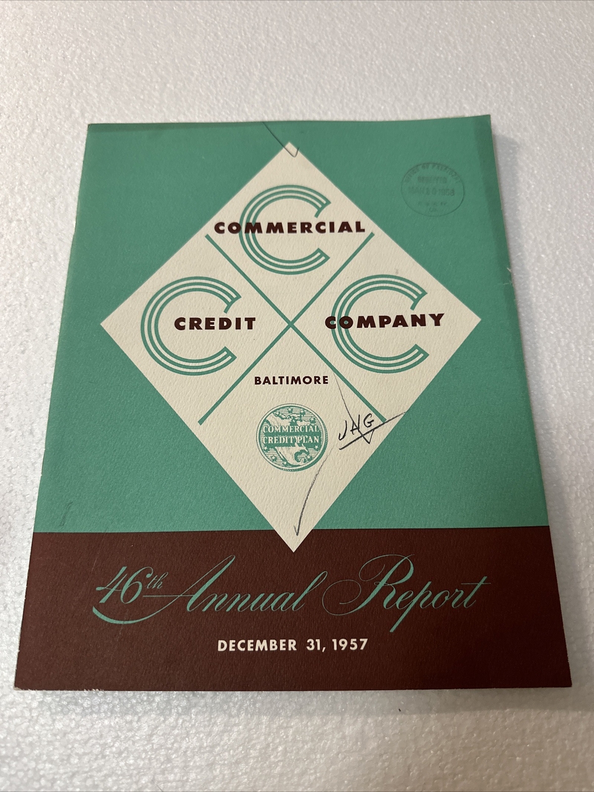 Commercial Credit Company Baltimore 46th Annual Report 1957