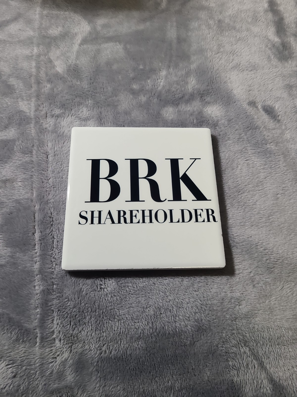2026 Berkshire Hathaway Coaster Ceramic BRK Shareholder 4″ X 4″