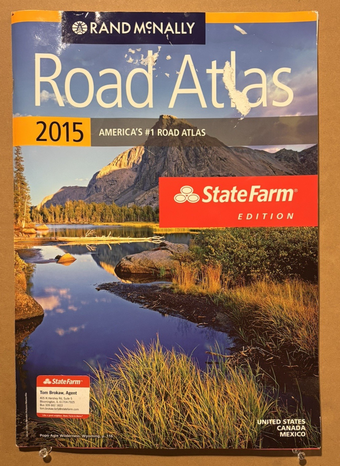 2015 State Farm Insurance Rand McNally 11″ x 15.5″ Road Atlas – Printed in USA