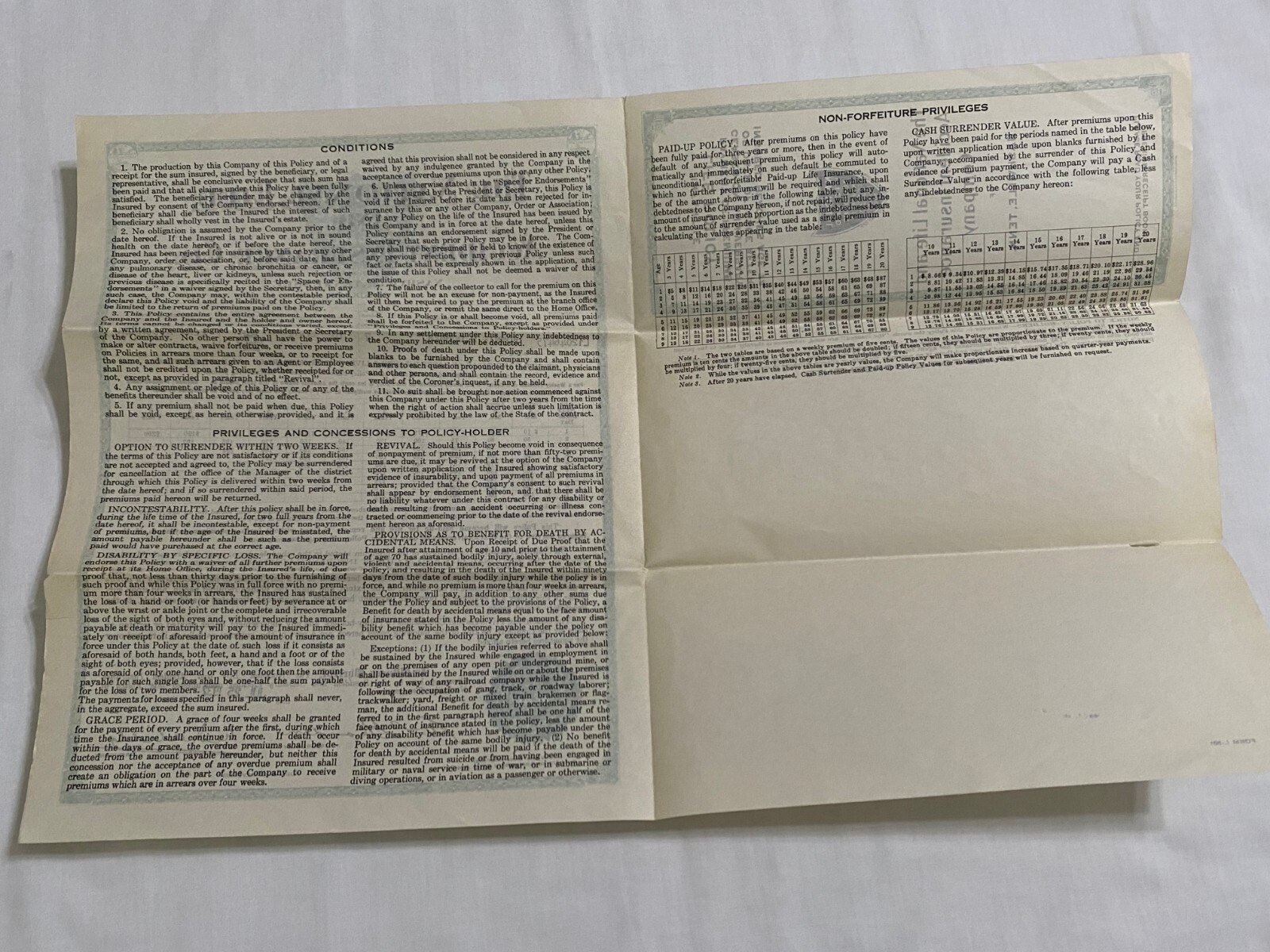 1930s National Life Insurance Policy (2) & Premium Receipt Books (5)