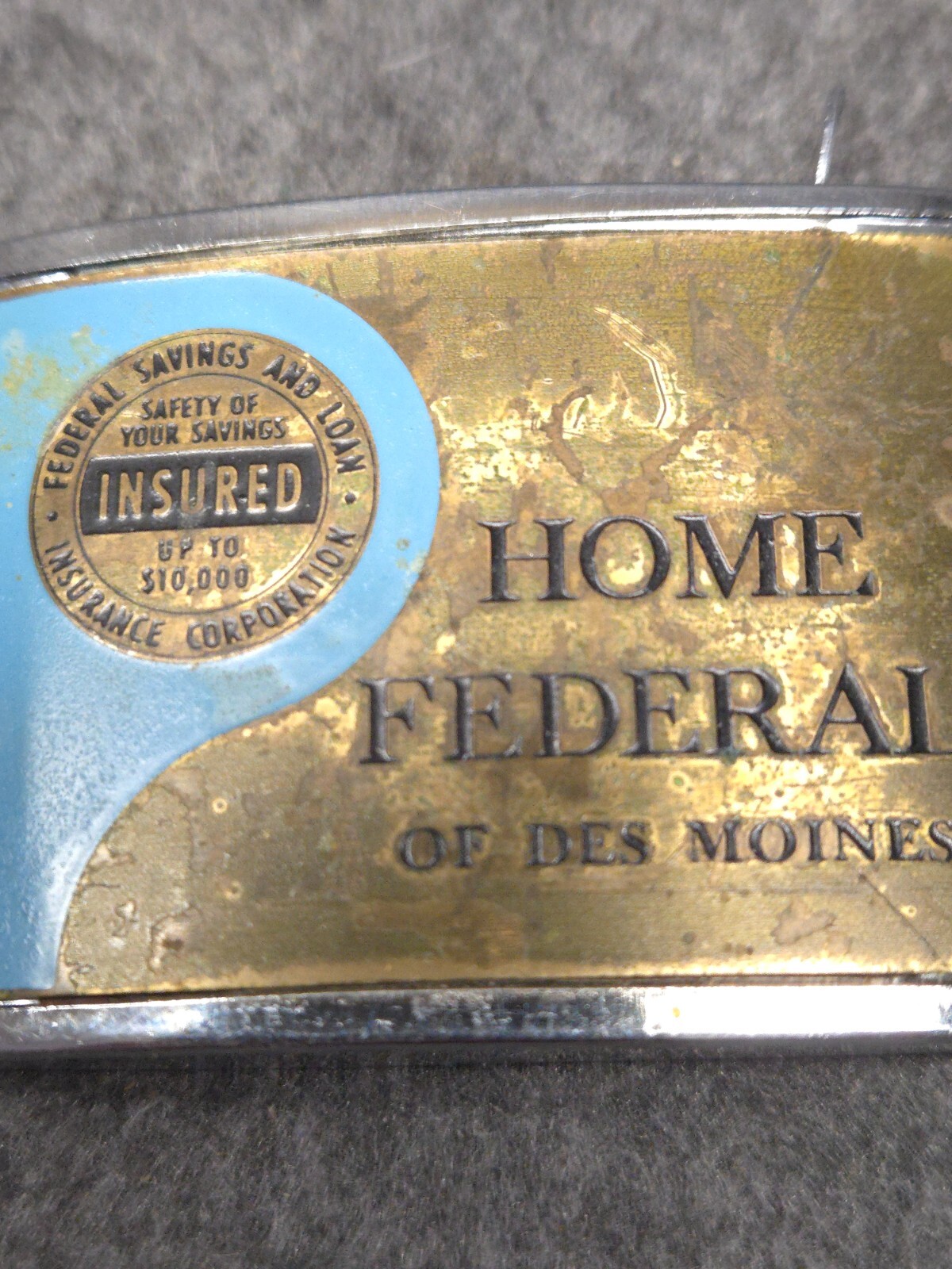 Vintage Advertising 1962 Home Federal Des Moines Iowa tape measure VGC