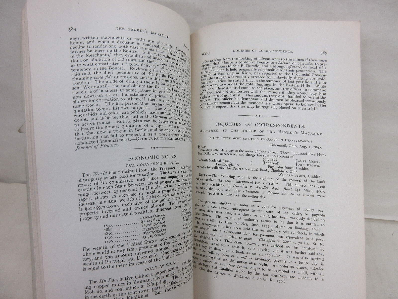 The Bankers Magazine Volume 45 Issue 5 November 1890 Vintage Periodical