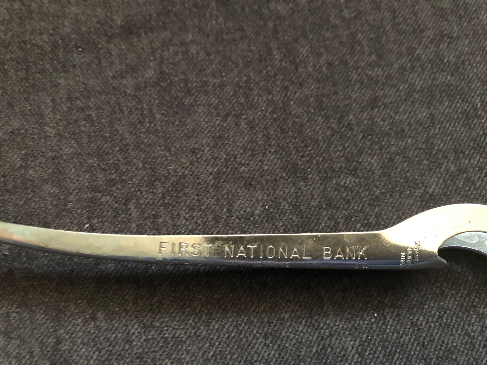 Vintage MOGADORE BRANCH First National Bank Spoon & Bottle Opener Ohio