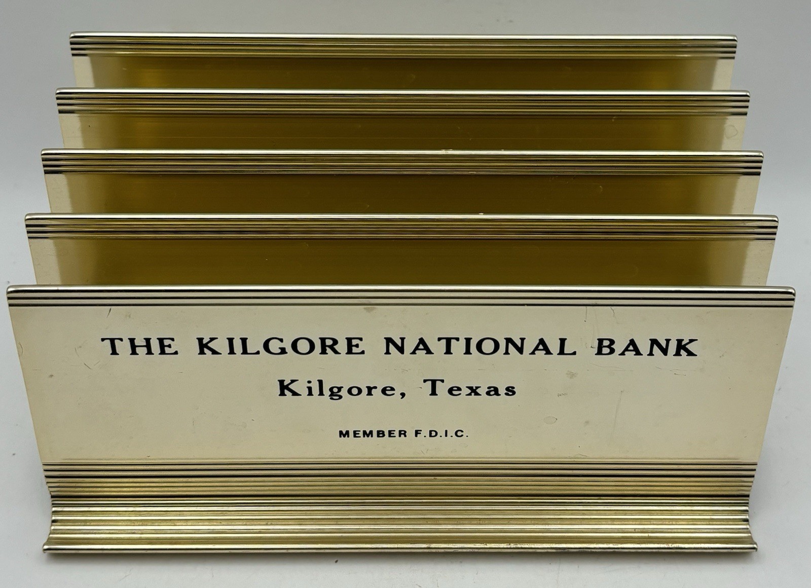 Vintage 1960’s Kilgore Texas National Bank Advertising Souvenir File Holder
