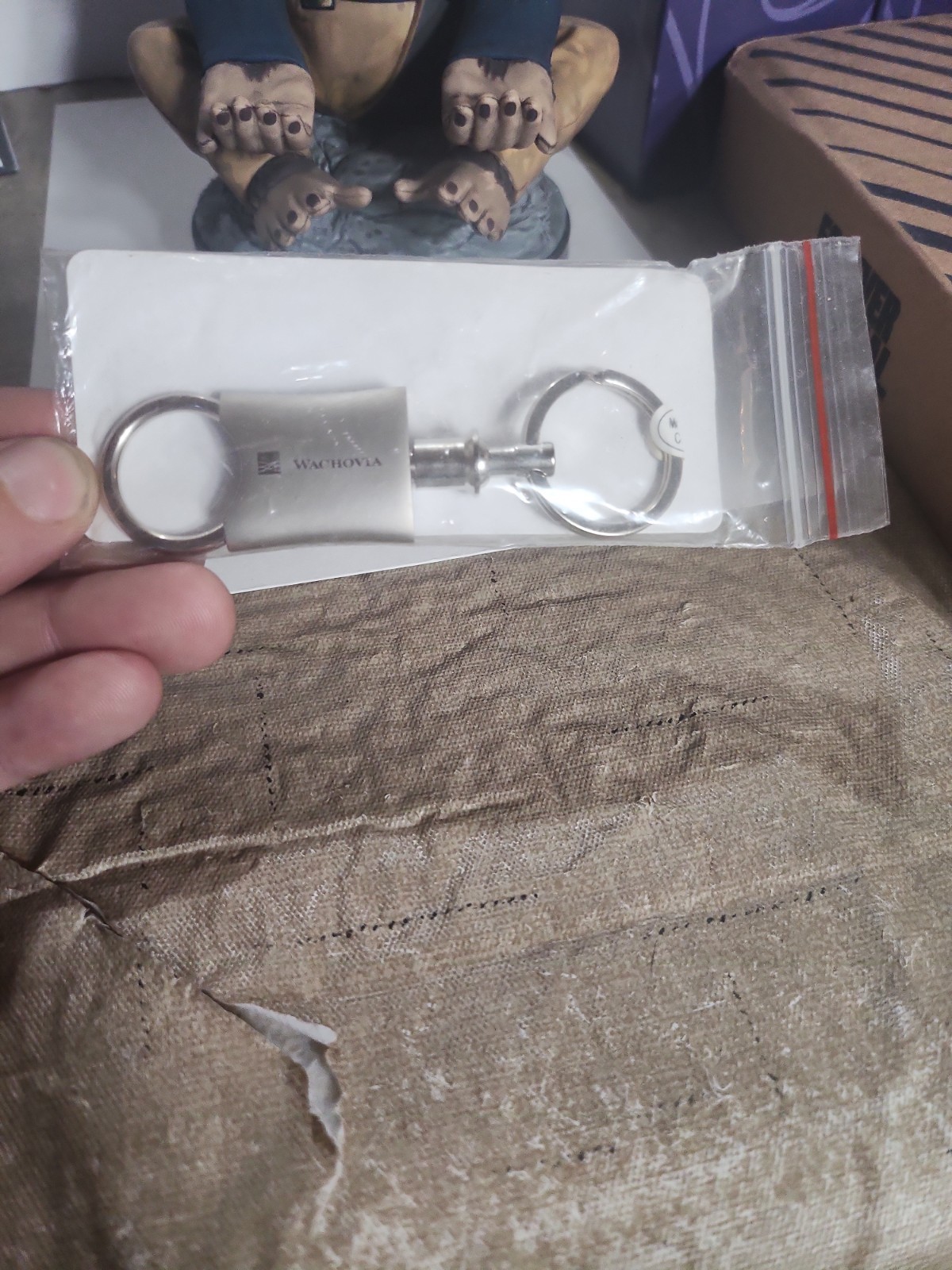 Wachovia Bank Keyring Employees 3 3/4″