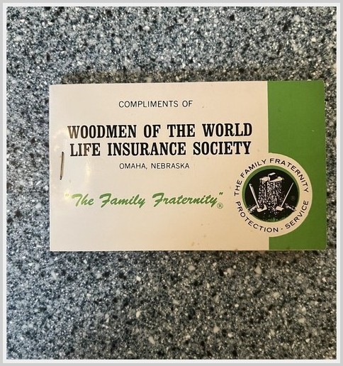 Nice-Clean Towelette Promotional Booklet Woodmen of the World Omaha 1960s
