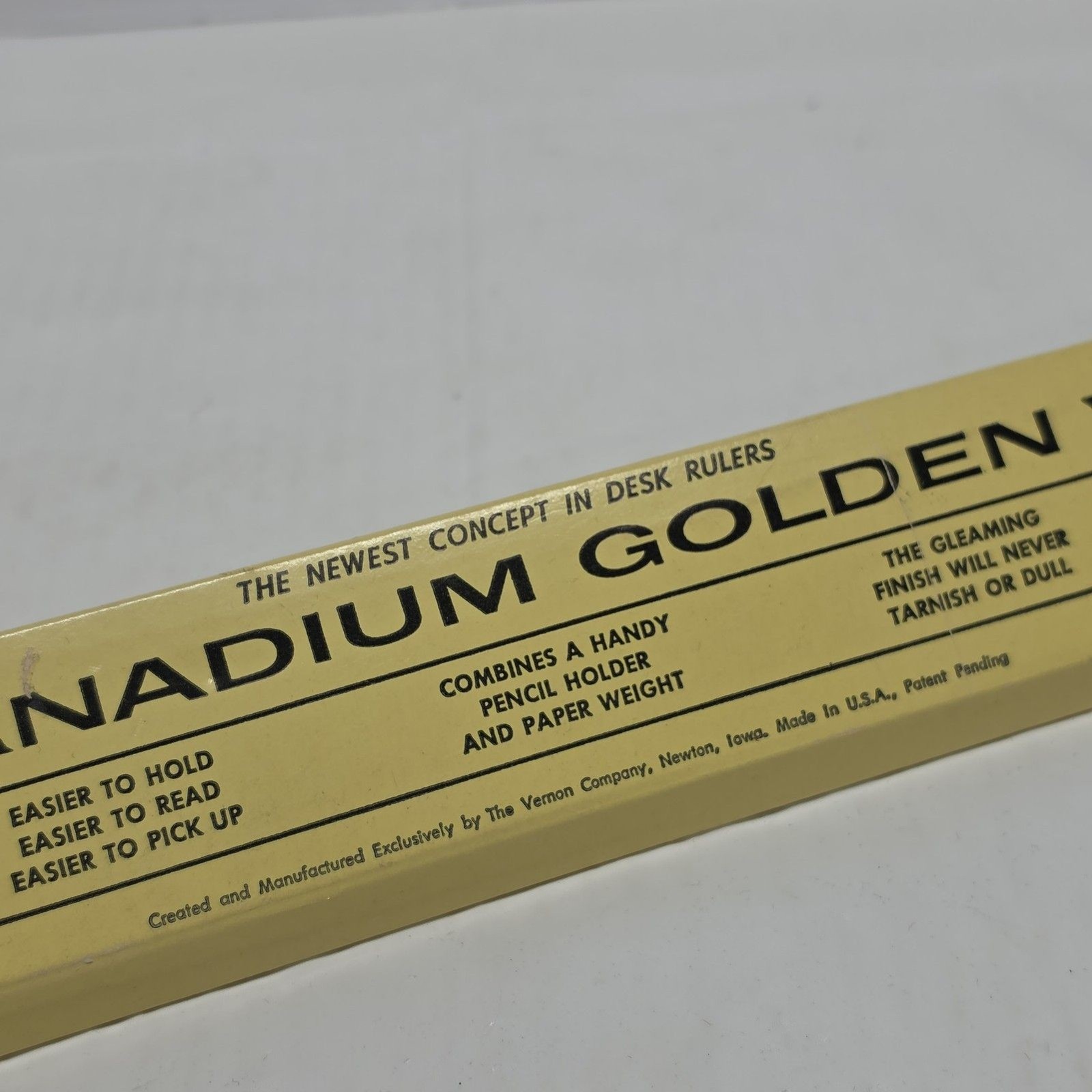 VTG 70s VERNADIUM GOLDEN V-RULE RULER 50 Years Anniversary State Farm Insurance