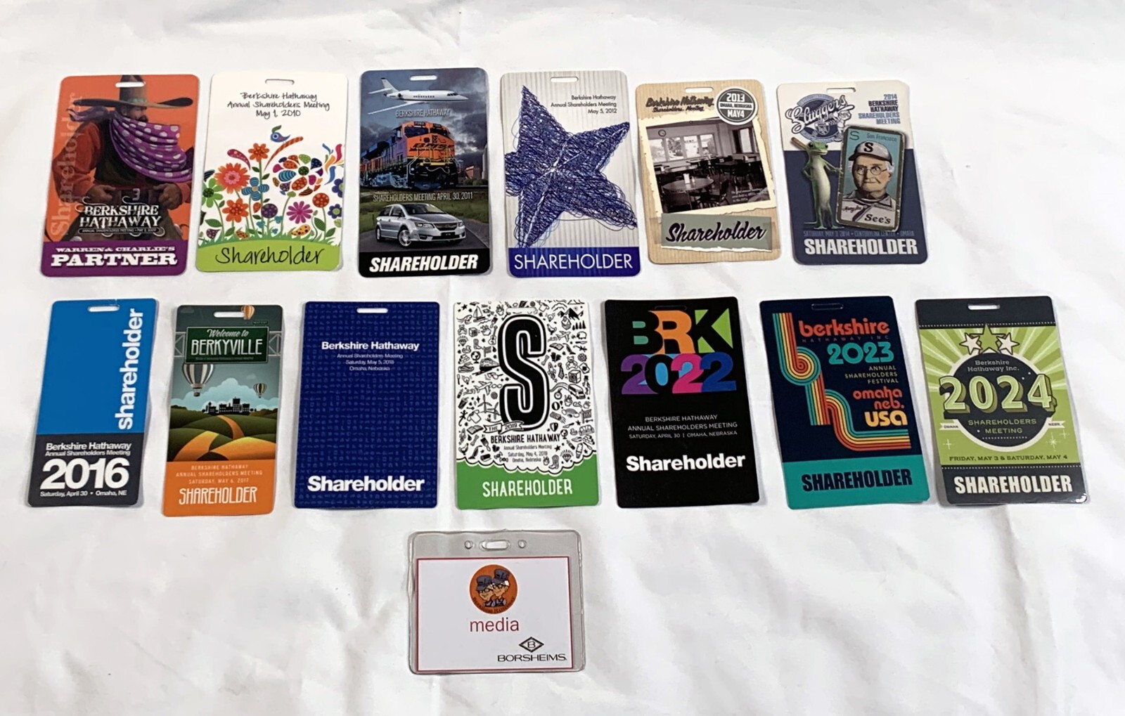 13 Berkshire Hathaway Annual Shareholders Meeting Credentials Passes + Media