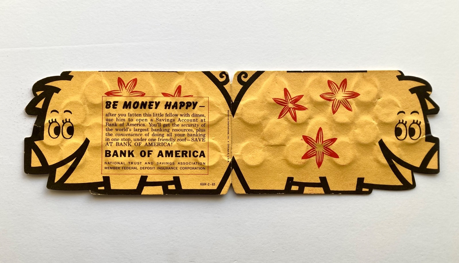 Piggy Vintage Coin Book Bank of America