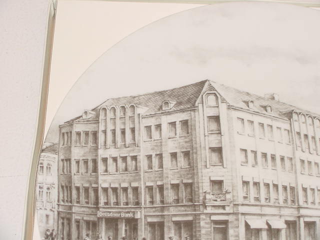 der Dresdner Bank Plate 12/1984 Eröffnung des Neubaus AG Filiale Fürth Fountain
