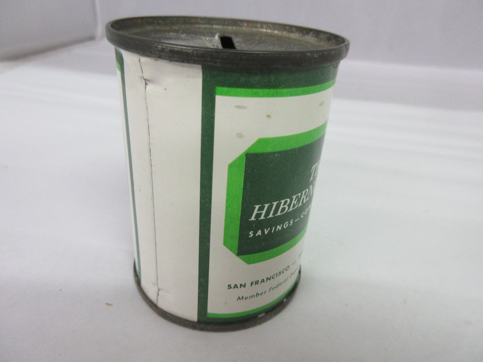 VINTAGE HIBERINA BANK PROMO BANK TIN ADVERTISING COLLECTIBLE M-952