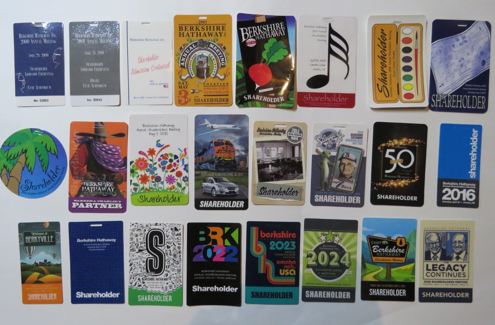 Berkshire Hathaway Warren Buffett Shareholder Meeting Passes Credential Lanyards