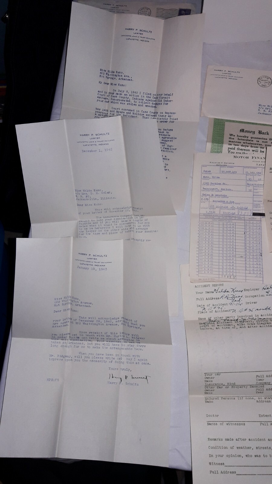 1940’s Lot of Automobile Policies, Correspondence & Related, Buick, Continental+