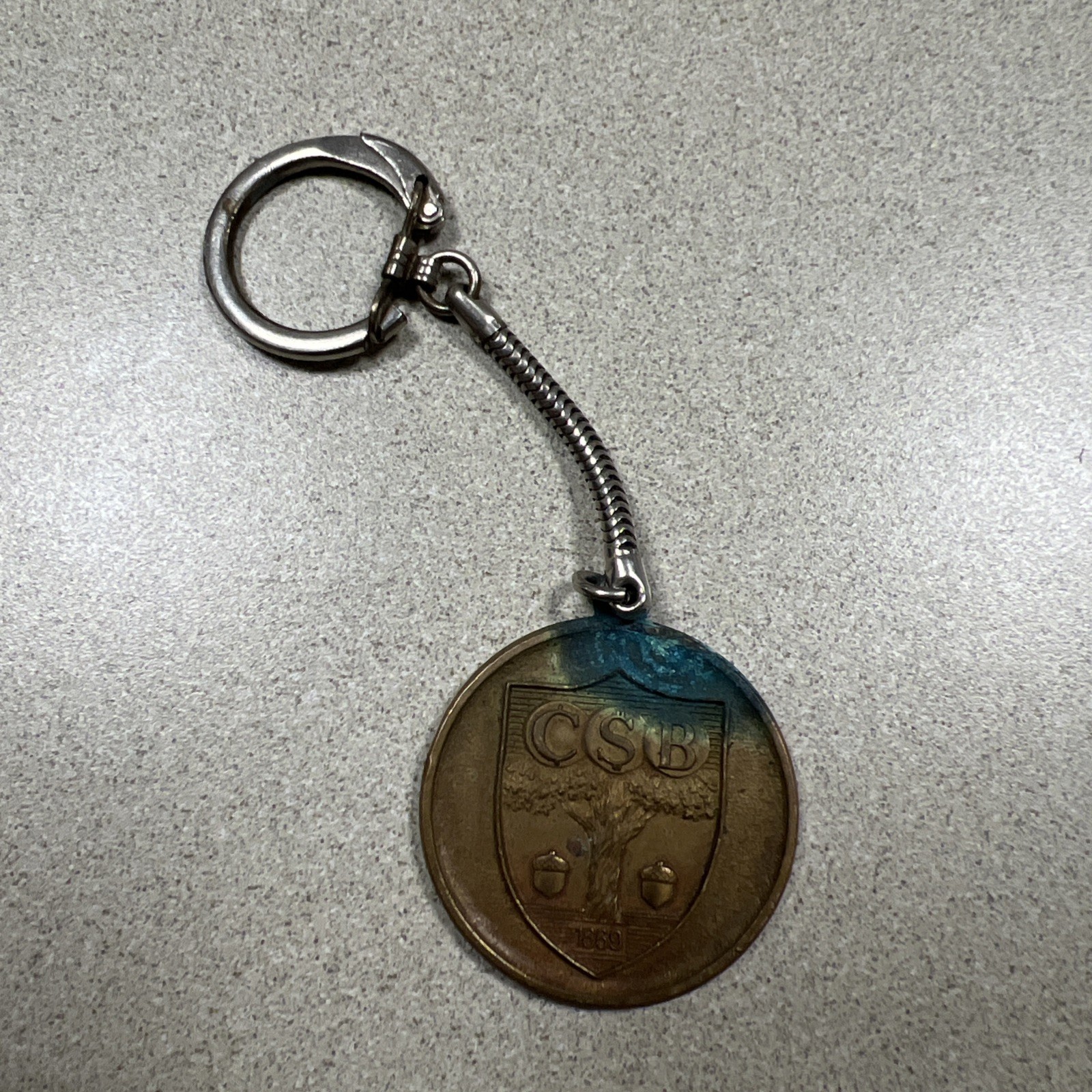 Vintage Metal Key Chain Community Savings Bank Rochester NY 90 Years Service CSB