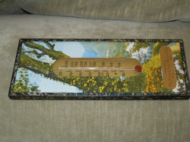Vintage Advertising Thermometer Farmers State Bank Iola Wisconsin
