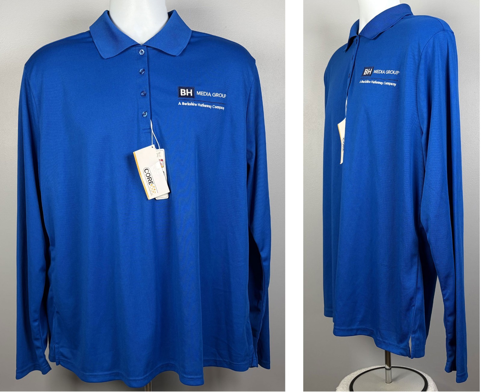 Berkshire Hathaway Media Group Long Sleeve Polo Shirt Womens 3XL Warren Buffett